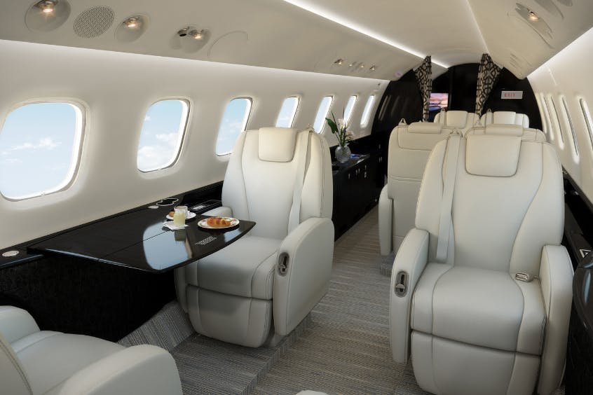 Legacy 650 cabin interior